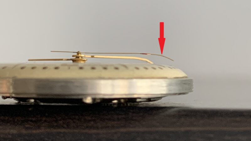 Sputnik 1 MChZ original seconds hand from side